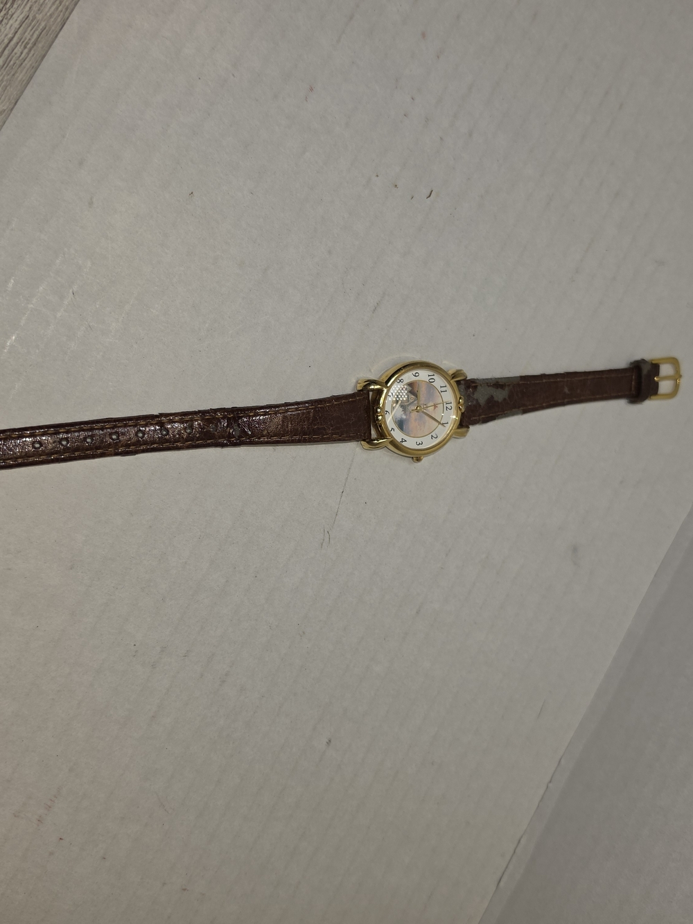 Vintage Thomas Kinkade Women's Wristwatch Gold C1